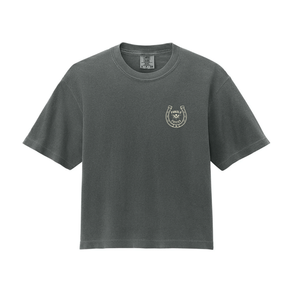 T-Shirt- Paniolo Boots W's Boxy - Charcoal