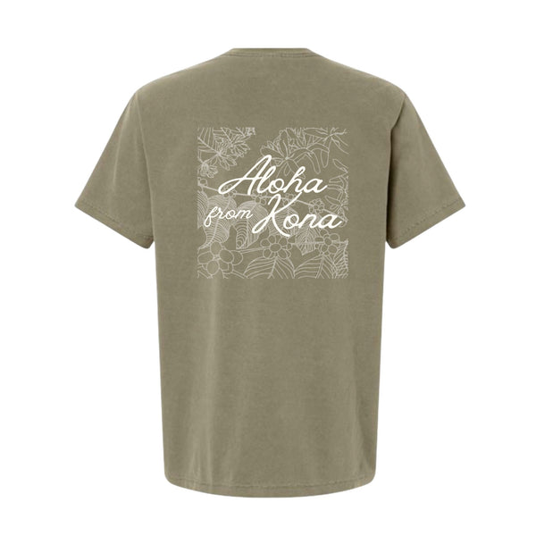 T-Shirt - Aloha from Kona - Washed Olive