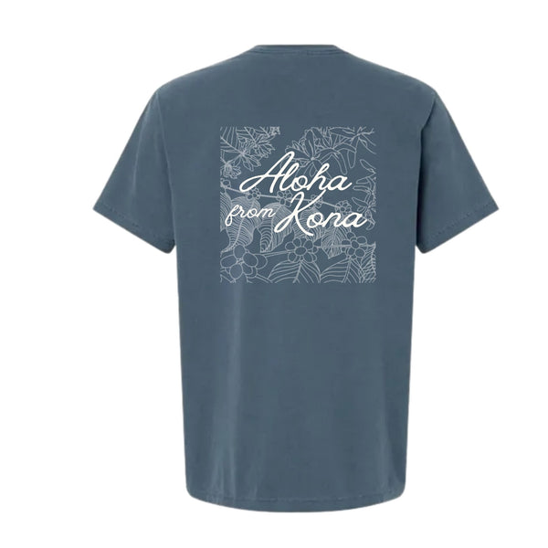 T-Shirt - Aloha from Kona - Washed Navy