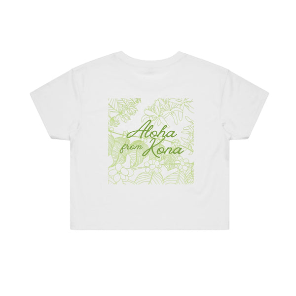 Women's Crop - Aloha from Kona - Vintage White