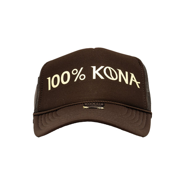 100% Kona Trucker Hat - Brown
