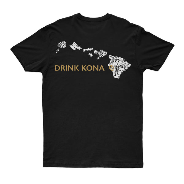 T-Shirt - DRINK KONA -  Black