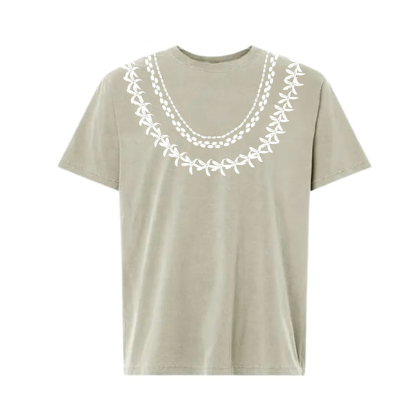 T-Shirt- Kona Coffee Lei - Washed Thyme