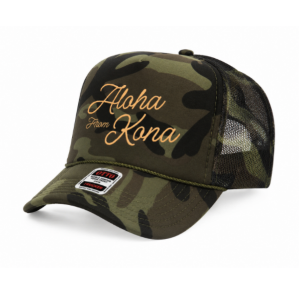 Aloha from Kona Trucker Hat - Camo
